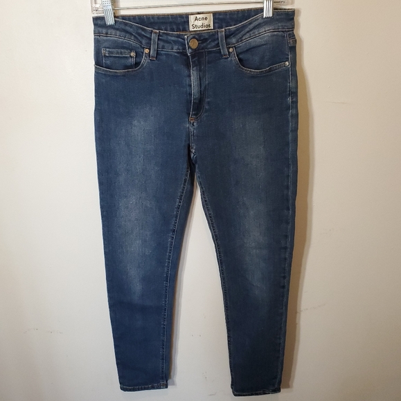 Acne Studios Skin 5 Used Blue Skinny Jeans 30 - Picture 2 of 7